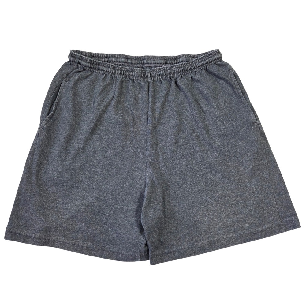 Vintage Jerzees Mens Gray‎ Elastic Waist Athletic Jersey Shorts L Retro Grunge